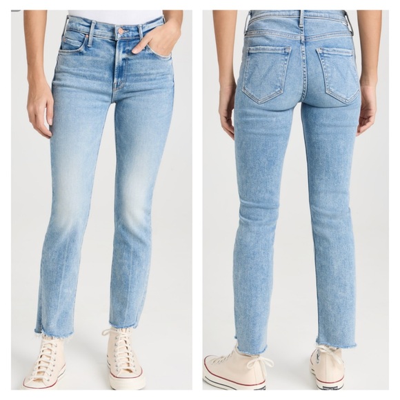 MOTHER Denim - NEW MOTHER The Mid Rise Dazzler Ankle Step Fray Jeans Ropin’ N’ Ridin’ 33 NWOT